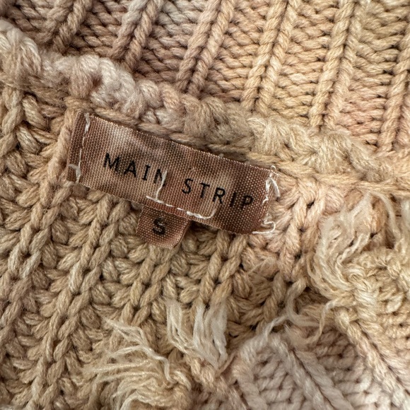 MAIN STRIP RAW edge frayed sweater women’s size Small - Picture 13 of 14